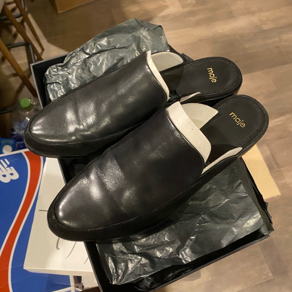 Maje Leather Mule
